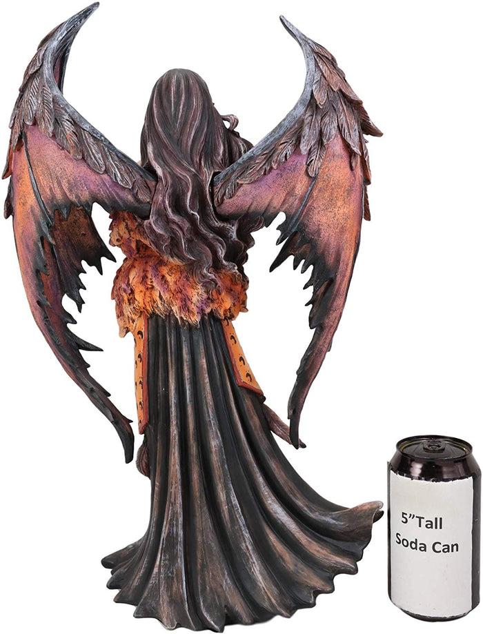 Ebros Gift Ebros Amy Brown Large Gothic Autumn Fall Fire Bat Winged Elf Fairy Statue 17"H