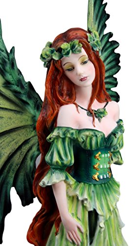 Ebros Gift Ebros Amy Brown Large Lady Of The Forest Green Tribal Fairy Collector Figurine 19.5" H Fantasy Art Of Fairies Pixies Nymphs Gaia Earth Elemental FAE Magic Decor Statue