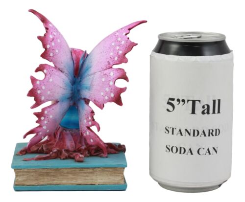 Ebros Gift Ebros Amy Brown Missing You Magenta Book Fairy Statue 6" Tall Fantasy Mythical Faery Magic Watercolor Collectible Decor Figurine