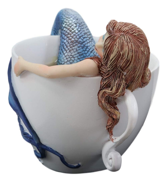 Ebros Gift Ebros Amy Brown Relax Time Mermaid In Tea Cup Statue Nautical Fantasy Mermaids Sirens Of The Seas Collector Figurine Birthday Housewarming Ideas Home Shelf Desktop Kitchen Decor