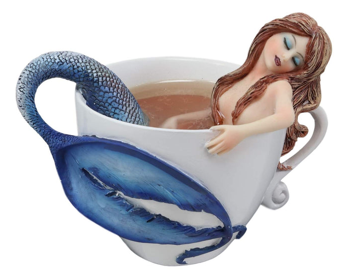 Ebros Gift Ebros Amy Brown Relax Time Mermaid In Tea Cup Statue Nautical Fantasy Mermaids Sirens Of The Seas Collector Figurine Birthday Housewarming Ideas Home Shelf Desktop Kitchen Decor