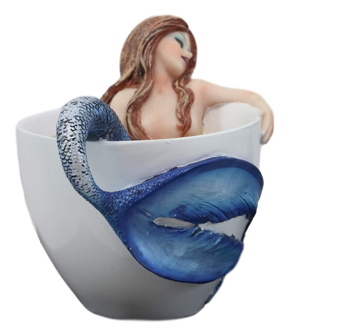 Ebros Gift Ebros Amy Brown Relax Time Mermaid In Tea Cup Statue Nautical Fantasy Mermaids Sirens Of The Seas Collector Figurine Birthday Housewarming Ideas Home Shelf Desktop Kitchen Decor