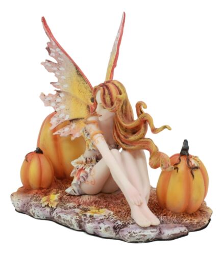 Ebros Gift Ebros Amy Brown Tribal Fairy Godmother With Pumpkins Statue 5" H