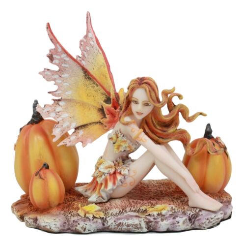 Ebros Gift Ebros Amy Brown Tribal Fairy Godmother With Pumpkins Statue 5" H