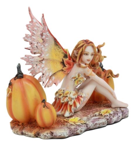 Ebros Gift Ebros Amy Brown Tribal Fairy Godmother With Pumpkins Statue 5" H