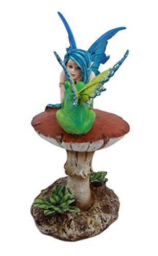 Ebros Gift Ebros Amy Brown Whimsical Electra Lightning Fairy With Winged Frog Gossip Figurine 7.25"H