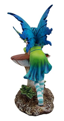 Ebros Gift Ebros Amy Brown Whimsical Electra Lightning Fairy With Winged Frog Gossip Figurine 7.25"H