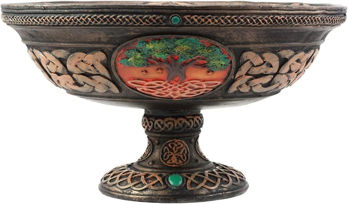 Ebros Gift Ebros Ancient Celtic Tree Of Life Offering Bowl Figurine 8.5"H Celtic Knotwork