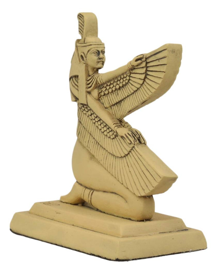Ebros Gift Ebros Ancient Egyptian Hieroglyphic Kneeling Winged Goddess Maat Mini Figurine 3.25"H