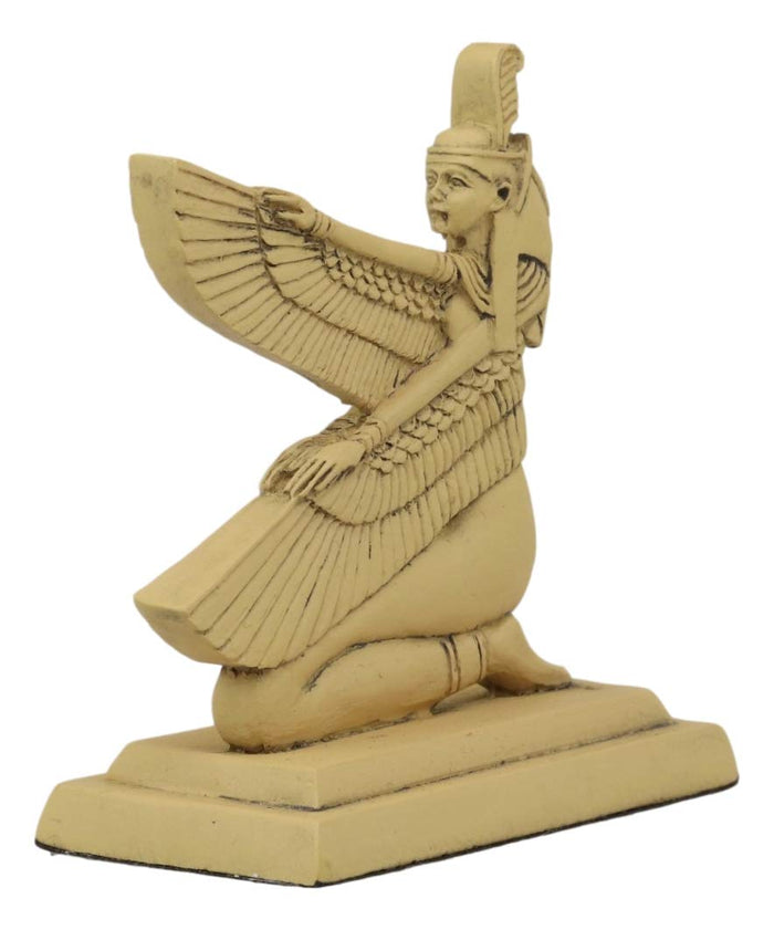 Ebros Gift Ebros Ancient Egyptian Hieroglyphic Kneeling Winged Goddess Maat Mini Figurine 3.25"H