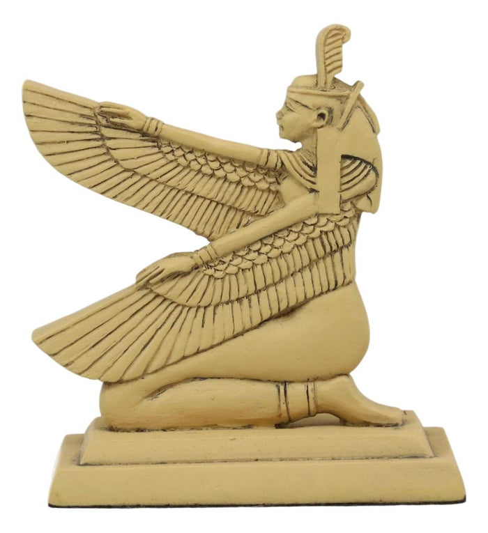 ebros gift Ebros Ancient Egyptian Hieroglyphic Kneeling Winged Goddess Maat Mini Figurine 3.25"H