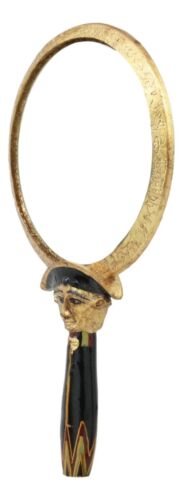 Ebros Gift Ebros Ancient Egyptian Protection Symbol Winged Scarab Aegis Hand Mirror 8.75"H
