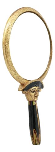 Ebros Gift Ebros Ancient Egyptian Protection Symbol Winged Scarab Aegis Hand Mirror 8.75"H