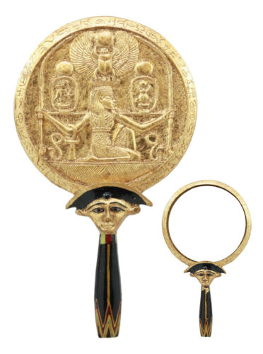 ebros gift Ebros Ancient Egyptian Protection Symbol Winged Scarab Aegis Hand Mirror 8.75"H