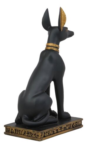Ebros Gift Ebros Ancient Egyptian Sitting Anubis In Jackal Dog Form Statue 9.25" Tall Anpu God Of Afterlife Mummification And The Dead Collectible As Historical Cultural Heritage Academic Figurine