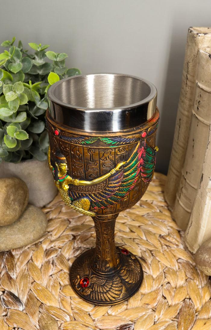 Ebros Gift Ebros Ancient Egyptian Winged Goddess Isis Motherhood Justice Wine Goblet Cup