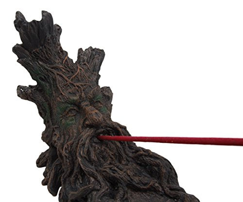 Ebros Gift Ebros Ancient Greenman Spirit Incense Burner Holder Aroma Scent Figurine 10.5"H