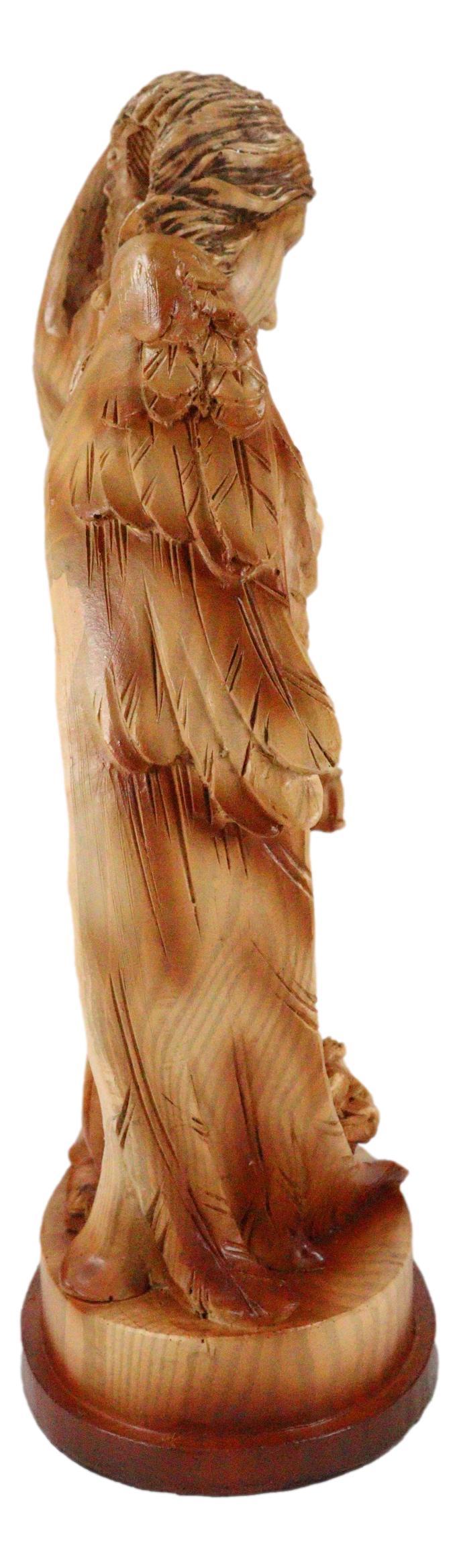 Ebros Gift Ebros Angel Gabriel Watching Over The Holy Family Of Jesus Woodlike Sculpture