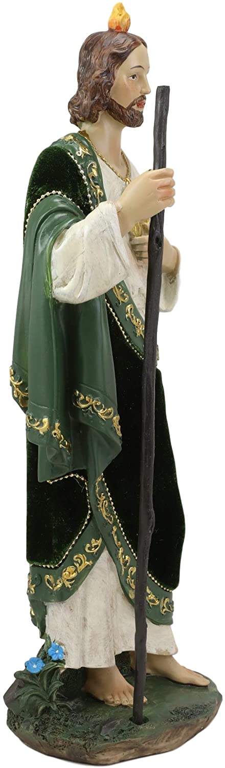 Ebros Gift Ebros Apostle Saint Jude Thaddeus Resin With Velvet Fabric Outfit Statue 12"H