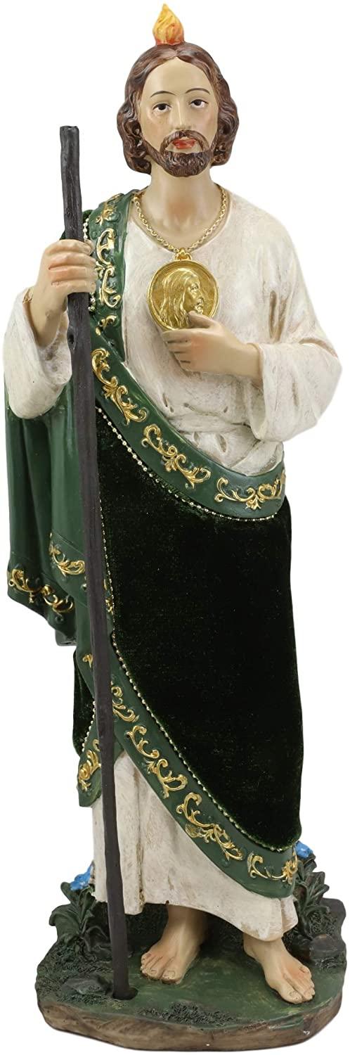 Ebros Gift Ebros Apostle Saint Jude Thaddeus Resin With Velvet Fabric Outfit Statue 12"H