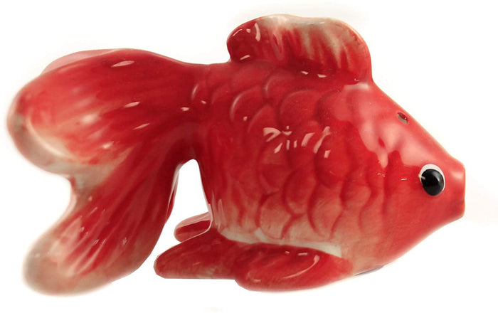 Ebros Gift Ebros Aquarium Gold Fish Pet Buddy Ceramic Magnetic Salt Pepper Shakers Set