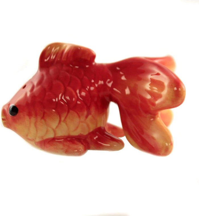 Ebros Gift Ebros Aquarium Gold Fish Pet Buddy Ceramic Magnetic Salt Pepper Shakers Set