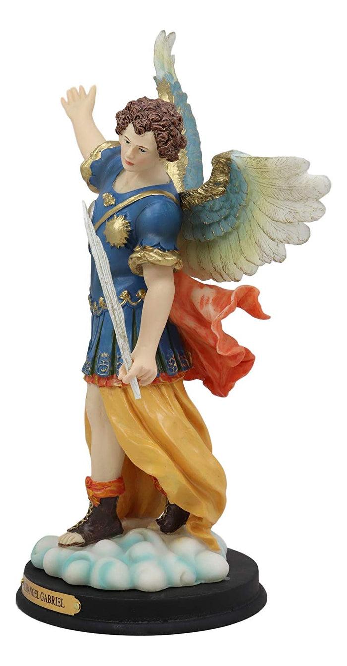 Ebros Gift Ebros Archangel Saint Gabriel Statue 11.75"Tall Messenger With Brass Name Plate