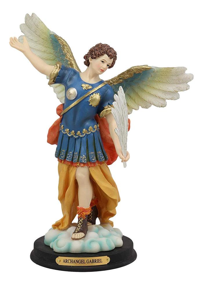 Ebros Gift Ebros Archangel Saint Gabriel Statue 11.75"Tall Messenger With Brass Name Plate
