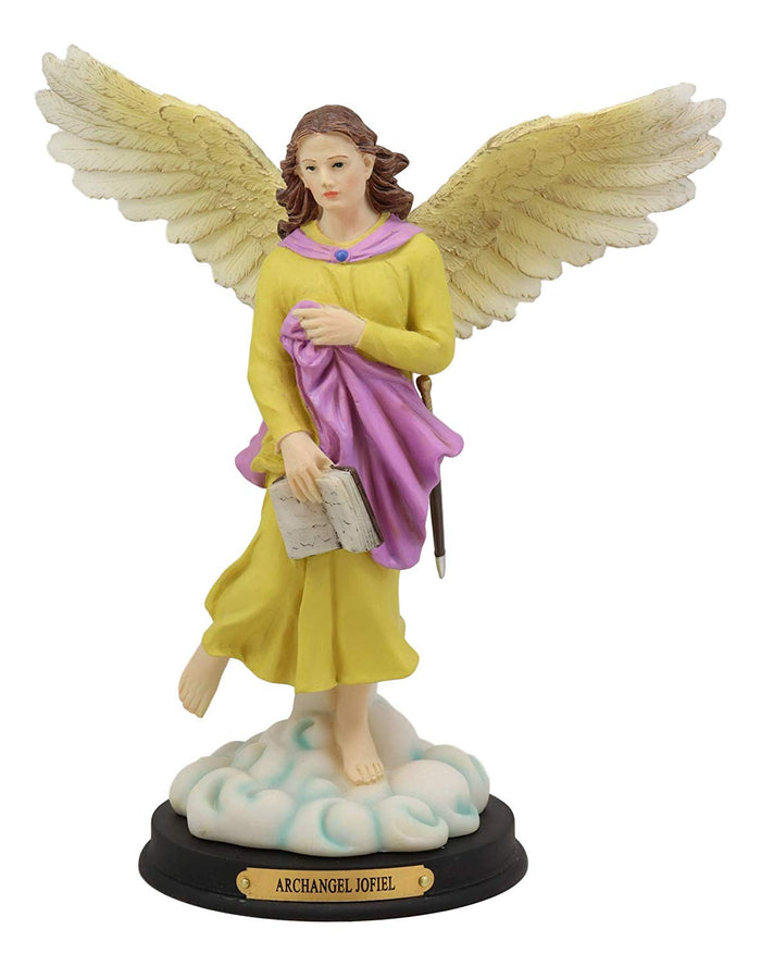 Ebros Gift Ebros Archangel Saint Jofiel Jophiel Statue 10" H Figurine With Brass Name Plate