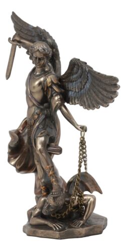 Ebros Gift Ebros Archangel Saint Michael Trampling Satan Statue 9.25"H Guido Reni Inspired