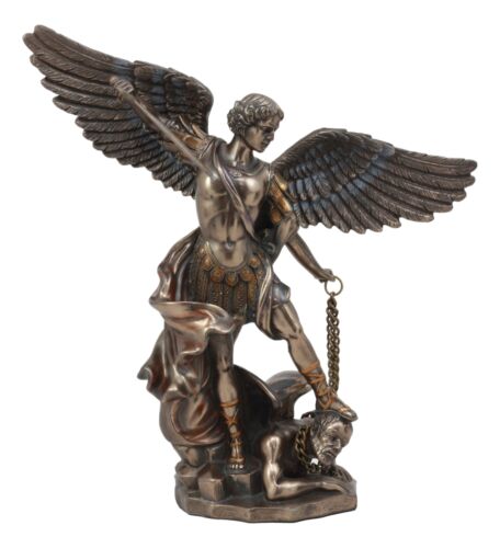 Ebros Gift Ebros Archangel Saint Michael Trampling Satan Statue 9.25"H Guido Reni Inspired
