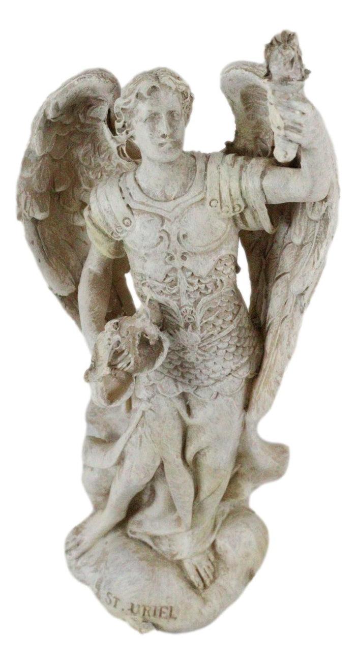Ebros Gift Ebros Archangel Saint Uriel Statue 5"H Light And Fire Of God Patron Of Confirmation