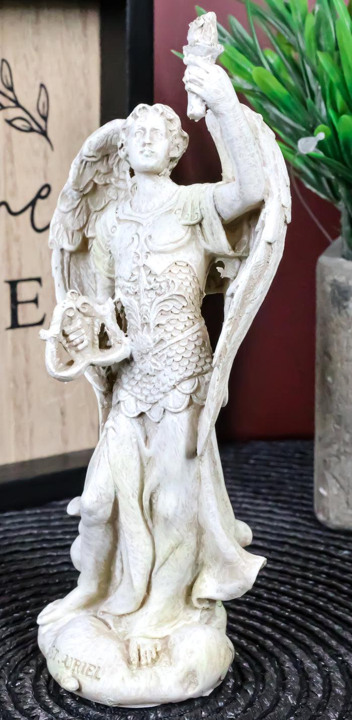 ebros gift Ebros Archangel Saint Uriel Statue 5"H Light And Fire Of God Patron of Confirmation