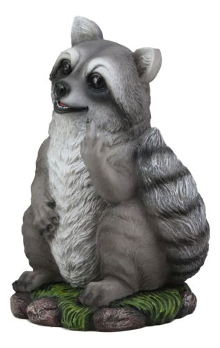 Ebros Gift Ebros Bad Bandit Large Standing Cheeky Raccoon 12.5" Height Garden Decor