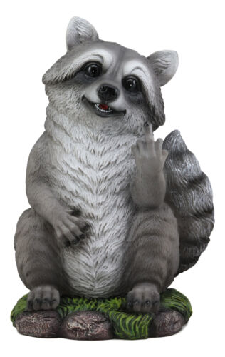 Ebros Gift Ebros Bad Bandit Large Standing Cheeky Raccoon 12.5" Height Garden Decor