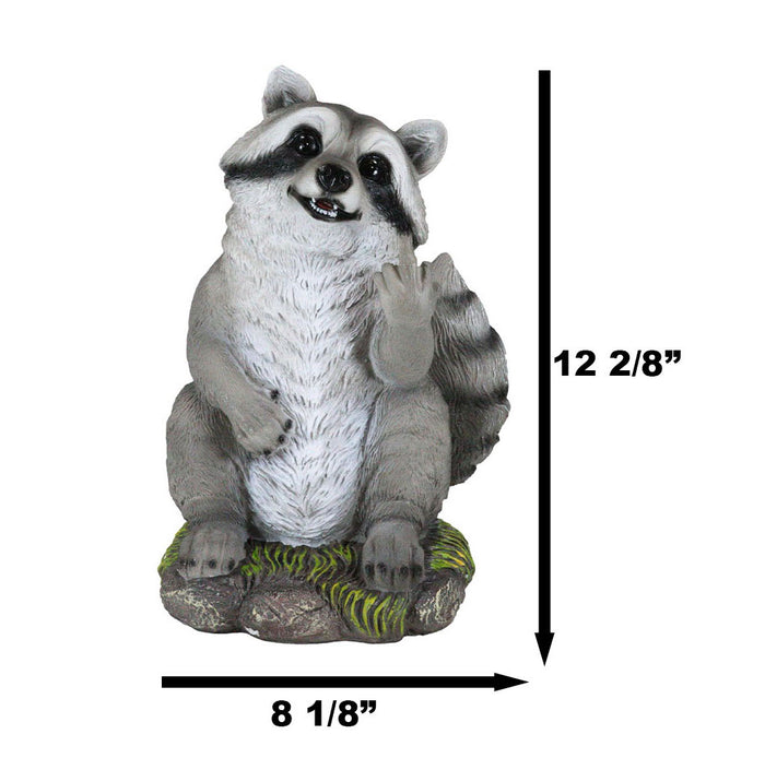 Ebros Gift Ebros Bad Bandit Large Standing Cheeky Raccoon 12.5" Height Garden Decor