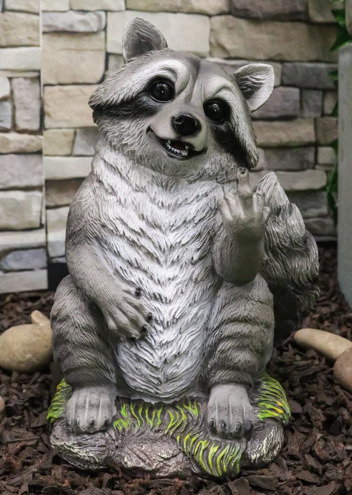 ebros gift Ebros Bad Bandit Large Standing Cheeky Raccoon 12.5" Height Garden Decor