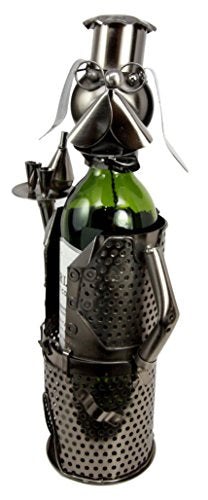 Ebros Gift Ebros Beagle Dog Party Cocktail Waiter Butler Steel Metal Wine Bottle Holder Caddy