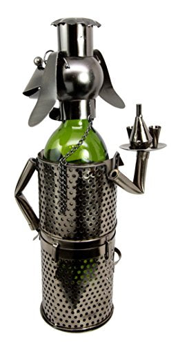 Ebros Gift Ebros Beagle Dog Party Cocktail Waiter Butler Steel Metal Wine Bottle Holder Caddy