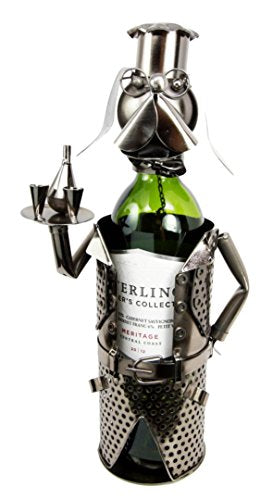 ebros gift Ebros Beagle Dog Party Cocktail Waiter Butler Steel Metal Wine Bottle Holder Caddy