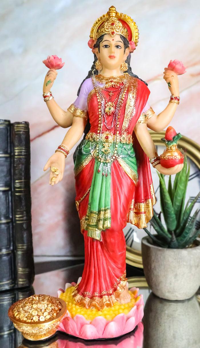 ebros gift Ebros Beautiful Lakshmi Statue Deity of Beauty Hindu Goddess of Wealth Prosperity