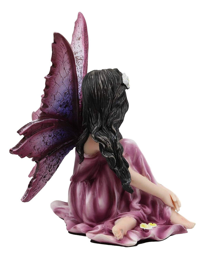 Ebros Gift Ebros Beautiful Purple Fairy Gazing Into The Sky Statue 5.25" H Fantasy Figurine