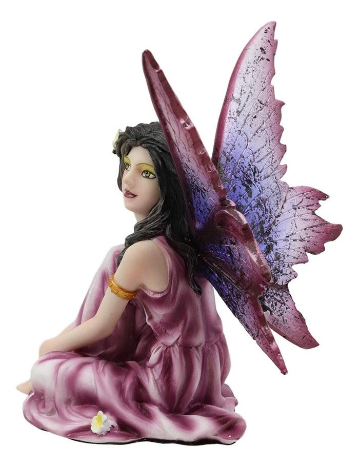 Ebros Gift Ebros Beautiful Purple Fairy Gazing Into The Sky Statue 5.25" H Fantasy Figurine