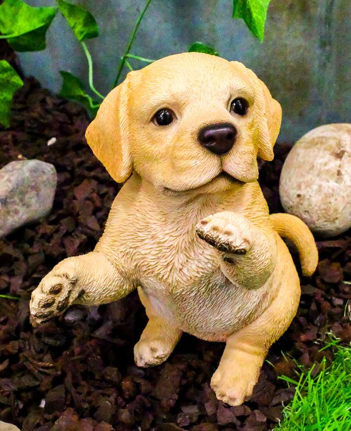 ebros gift Ebros Begging Adorable Fawn Labrador Retriever Puppy Dog Pet Pal Pooch Figurine 6"H