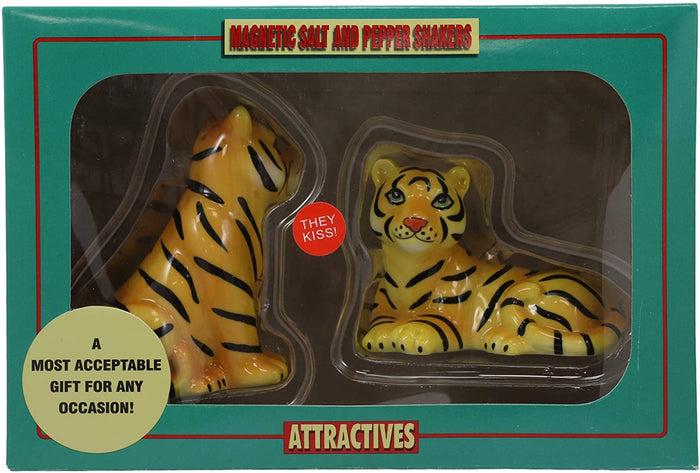 Ebros Gift Ebros Bengal Orange Tiger And Tigress Couple Ceramic Salt Pepper Shaker Set