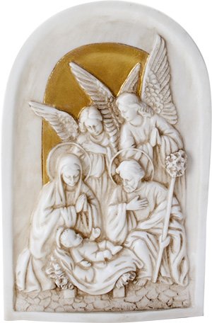 Ebros Gift Ebros Birth Of Jesus Wall Plaque Resin Nativity Mary Joseph And Angels Christian