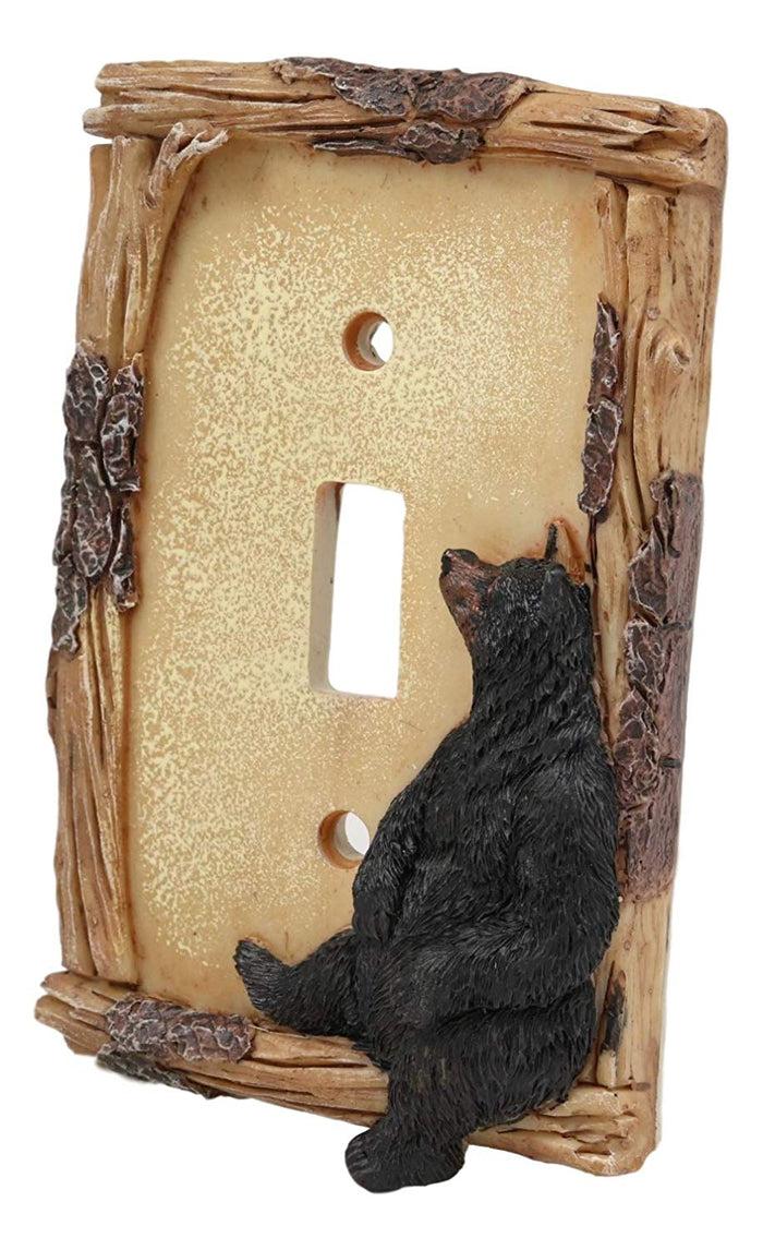 Ebros Gift Ebros Black Bear By Branch Twigs Wall Light Cover Set Of 6 Single Toggle Switch