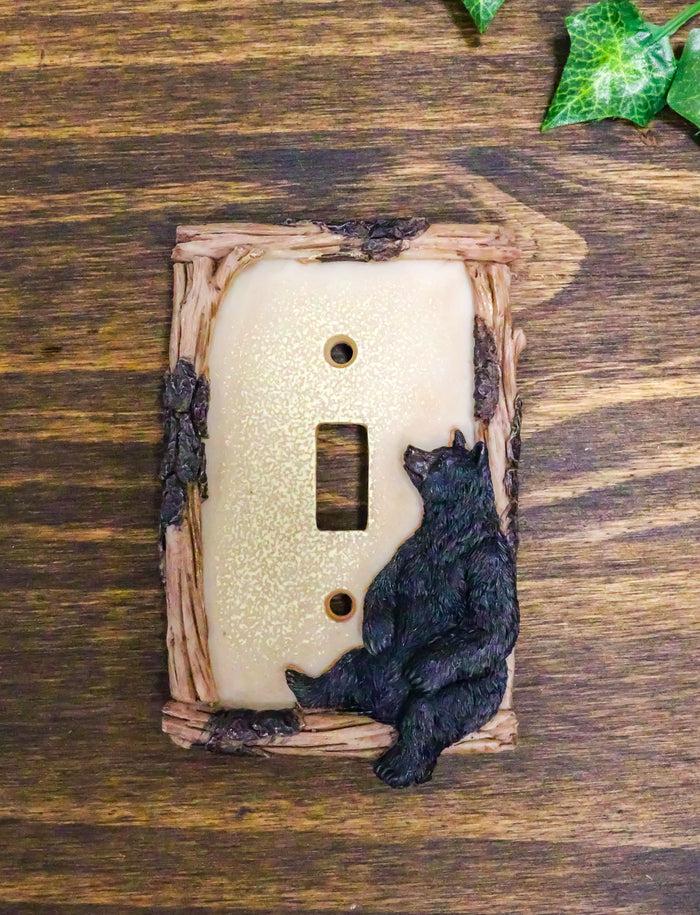 Ebros Gift Ebros Black Bear By Branch Twigs Wall Light Cover Set Of 6 Single Toggle Switch