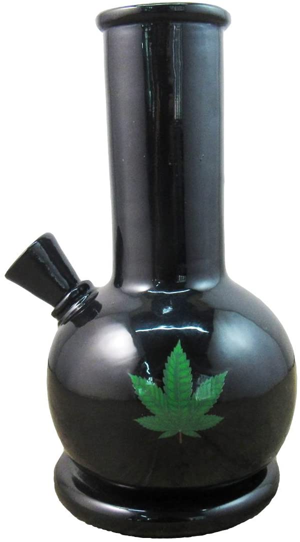 Ebros Gift Ebros Black Cannabis Weed Vintage Backflow Incense Cone Burner Figurine Aromatherapy