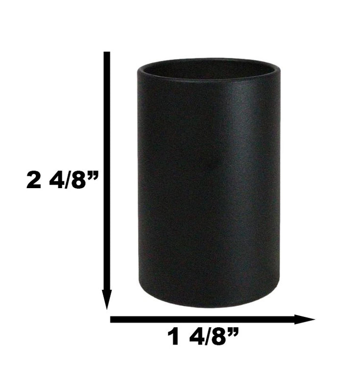 Ebros Gift Ebros Black Glass Cylinder Replacement For Oil Warmer Heating Bulbs PACK OF 2